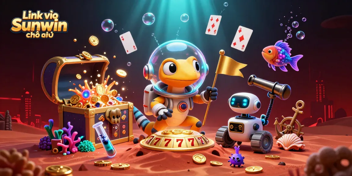 Experience excitement in Link vào Sunwin chính thức with a vibrant alien casino scene, overflowing with treasures.