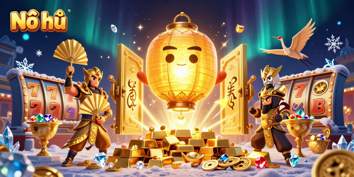 Nổ hũ game experience featuring magical golden treasures and exhilarating slot reels.